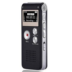 Digital Voice Recorder 16GB with Playback – USB Rechargeable Dictaphone